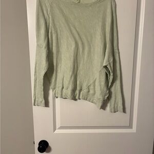 Anthropologie Sage Green Lightweight Pullover Sweatshirt